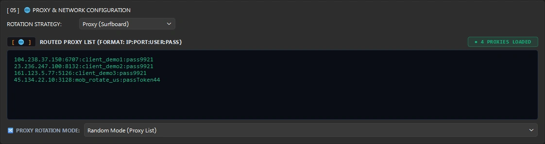 Proxy Settings in English